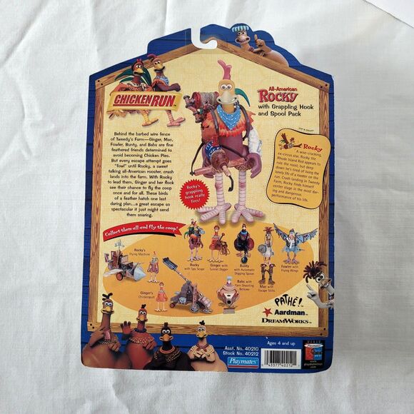 Vintage Chicken Run Rocky Action Figure with Grappling Hook - New in Package - Picture 2 of 6